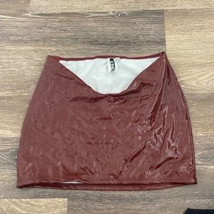 Latex mini going out skirt